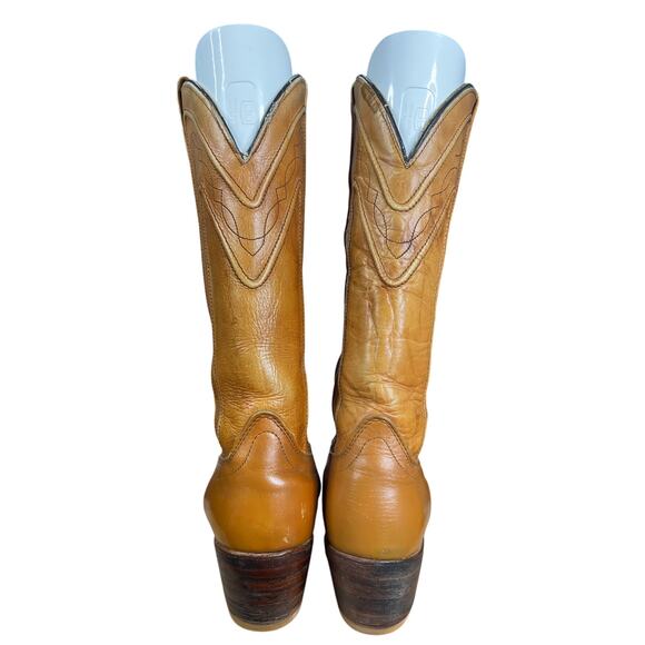 Vintage Acme Men’s Brown Leather Cowboy boots Size US 9 D main image 5